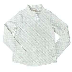 Crewcuts Cream Quilted Long Sleeve Top Kids Size XL